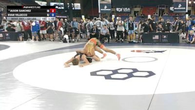 120 lbs Champ. Rd Of 128 - Jaxon Sanchez, California vs Evan Villecco, New Jersey