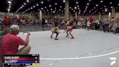 70 lbs Round 5 (6 Team) - Ella Robbins, Feelin Peachy vs Alaina Gilbert, Alabama Elite Black