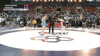 120 lbs Cons. Sub-semis - Reagan Mathers, Arizona vs Violet Diaz, Iowa