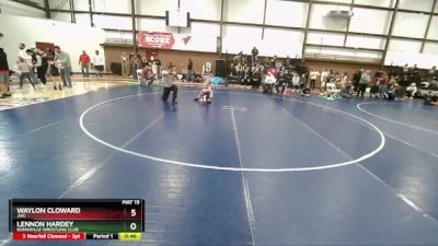 38 lbs Cons. Round 1 - Lennon Hardey, Bonniville Wrestling Club vs Waylon Cloward, JWC