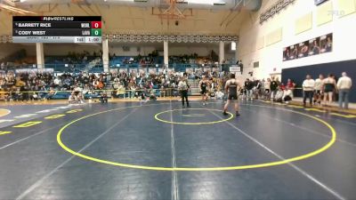 175 lbs Cons. Semi - Barrett Rice, Worland vs Cody West, Lander Valley