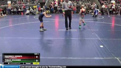 65 lbs Cons. Round 1 - Tobias Solinger, Moyer Elite vs Maverick Verrips, Carroll Cardinals