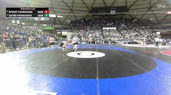 Boys 2A 144 lbs Cons. Round 3 - Stuart Courchaine, West Valley (Spokane) vs Lucien Franacioch, Anacortes