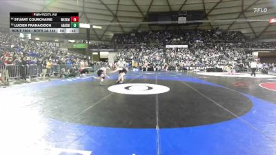 Boys 2A 144 lbs Cons. Round 3 - Stuart Courchaine, West Valley (Spokane) vs Lucien Franacioch, Anacortes