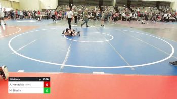 56-B lbs 5th Place - Ash Henecker, Red Nose Wrestling School vs Matthew Danby, Team Tugman