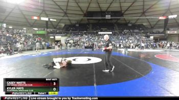 113 lbs Quarterfinal - Casey Watts, Mat Demon Wrestling Club vs Kyler Mays, Ellensburg Wrestling Club