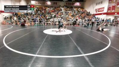 125 lbs Champ. Round 1 - Gillian Holman, Glenrock vs Destiny Paulson, Cheyenne East