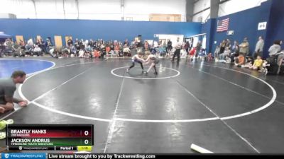 70 lbs Cons. Round 4 - Brantly Hanks, 208 Badgers vs Jackson Andrus, Timberline Youth Wrestling