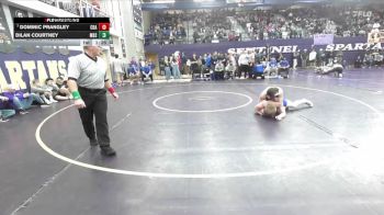 144 lbs Champ. Round 1 - Dominic Prangley, Coeur D Alene vs Dilan Courtney, Missoula Big Sky/Loyola Sacred Heart