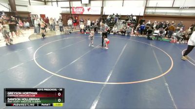36 lbs 3rd Place Match - Dawson Hollerman, Iron County Wrestling Academy vs Greyson Hortman, Champions Wrestling Club