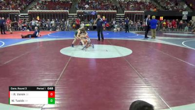 77 lbs Cons. Round 3 - Ryder Vanek, Cut Bank vs Will Tusick, Ennis Wrestling