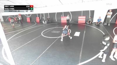 95 lbs Semifinal - Khali O`Neil, Team Thunder vs Emily Lanik, Mantanona Training Center MTC
