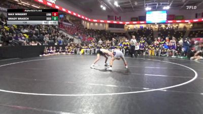 138 lbs Quarterfinal - Brady Brasch, Don Bosco vs Max Wingert, Logan-Magnolia