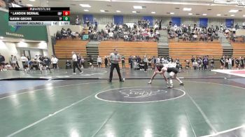 132 lbs Champ. Round 2 - Gavin Gross, Torrey Pines vs Landon Bernal, Imperial