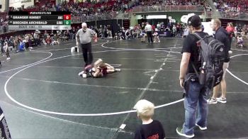 59 lbs Champ. Round 1 - Granger Kinsey, Aurora Wrestling Club vs Brecken Archibald, Gothenburg Junior Wrestling Club