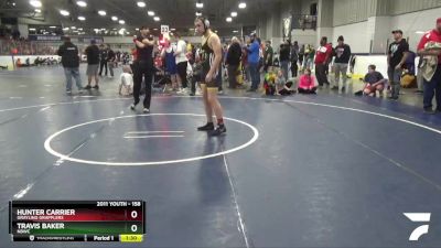 158 lbs Semifinal - Travis Baker, NBWC vs Hunter Carrier, Grayling Grapplers