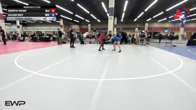 145 lbs Consolation - Jordyn Hicks, NG Bombers Wrestling Club vs Lillian May, Southern Style Wrestling Club