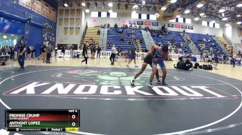 157 Gold Quarterfinal - Anthony Lopez, Braddock vs Promise Crump, Glynn Academy