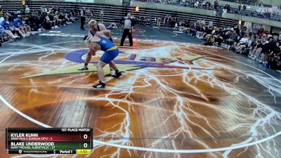 285 lbs Finals (8 Team) - Blake Underwood, Saint Michael Albertville vs Kyler Kuhn, Saint Pius X (Kansas City)