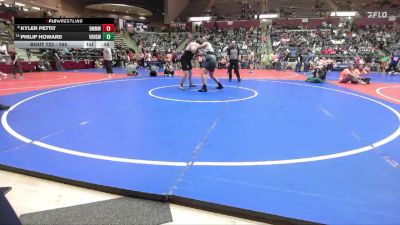 285 lbs Quarterfinal - Philip Howard, Van Buren High School Wrestling vs Kyler Pettit, Bauxite Mini Miners Wrestling