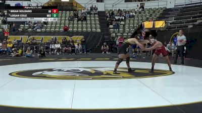 184 lbs Semifinal - Logan Cole, Missouri vs Brian Soldano, Oklahoma