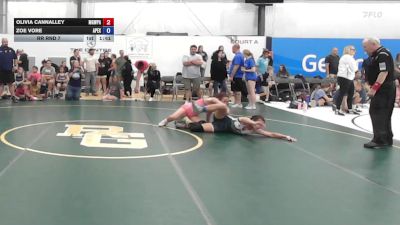 61 lbs Rr Rnd 7 - Olivia Cannalley, MGW Death By Chocolate - W vs Zoe Vore, Apex (OH) Girls - W