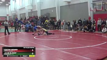 125 lbs Finals (2 Team) - Jacob Blawat, Muskegon CC vs Colton Weimer, Adrian College