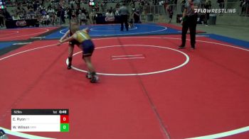 52 lbs Round Of 16 - Lucy Cagle, Wagoner Takedown Club vs Cole Ryon, Team Tulsa Wrestling Club