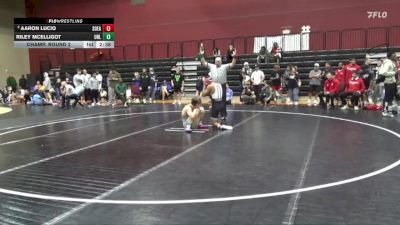 133 lbs Champ. Round 2 - Riley McElligot, NWCA - Life vs Aaron Lucio, Southeastern