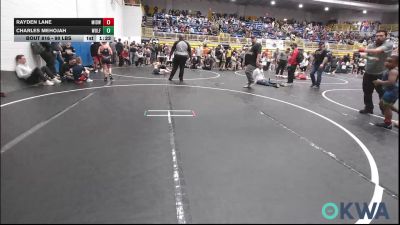 90 lbs Round Of 16 - Rayden Lane, Midwest City Bombers Youth Wrestling Club vs Charles Mehojah, Wolfpak Wrestling