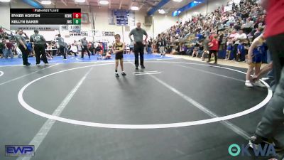 52 lbs Quarterfinal - Ryker Horton, Newkirk Takedown Club vs Kellyn Baker, Jay Wrestling Club