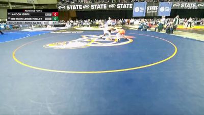 Boys 1A 106 lbs Cons. Round 3 - Treyson Lewis-Kelley, Meridian vs Landon Isbell, Castle Rock