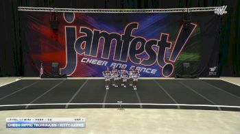 Cheer-riffic Techniques - Kitty Hawks [2025 L1.1 Mini - PREP - D2 Day 1] 2025 JAMfest San Antonio Classic