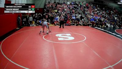 133 lbs Quarterfinal - Bryson Galloway, North East Hs vs Mason Wright, Bethlehem Center Hs