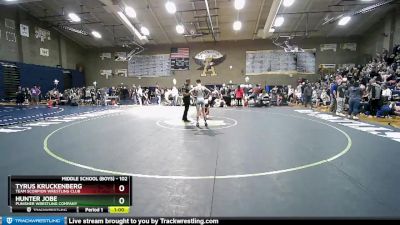 102 lbs Quarterfinal - Hunter Jobe, Punisher Wrestling Company vs Tyrus Kruckenberg, Team Scorpion Wrestling Club