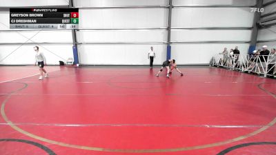 90 lbs Rr Rnd 3 - Greyson Brown, Team Shutt Dethrone vs CJ Dreshman, Quest School Of Wrestling MS
