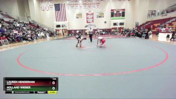 126 lbs 1st Place Match - Holland Wieber, Eagle vs Lauren Henderhan, Filer