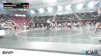43 lbs Round Of 16 - Walker Williams, Team Tulsa Wrestling Club vs Beau Mckay, Victory Youth Wrestling