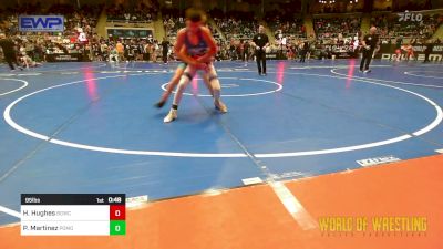 95 lbs Consi Of 16 #2 - Hugo Hughes, Big Game Wrestling Club vs Patrick Martinez, Pomona Elite