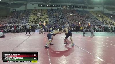 157 lbs Round 1 (16 Team) - Maddox Simcoe, Grand Valley State vs Connor Simmonds, Augustana (SD)