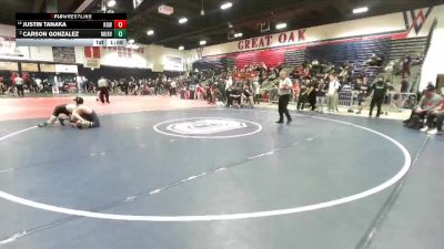 126 lbs Champ. Round 2 - Justin Tanaka, Rowland vs Carson Gonzalez, Murrieta Valley