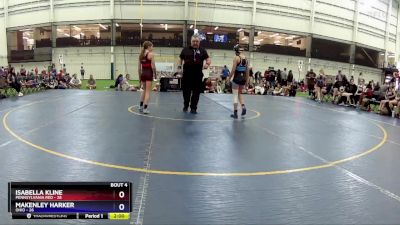 90 lbs Round 1 (8 Team) - Isabella Kline, Pennsylvania Red vs Makenley Harker, Ohio