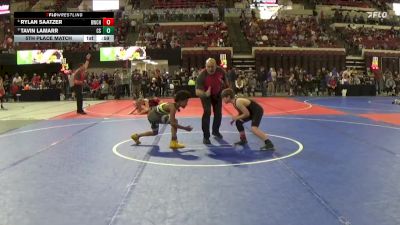 100 lbs 5th Place Match - Tavin Lamarr, Combat School vs Rylan Saatzer, Bearcats Wrestling Club Helena