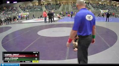 130 lbs Semifinal - Gabriel Obrist, North Medford Youth Wrestling vs John Strader, Silverton Mat Club