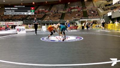 Cadet Boys Lower - 120 lbs Cons. Round 4 - Mateo Moreno vs Shane Ito, La Costa Canyon High School Wrestling