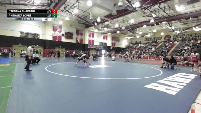 140 lbs 3rd Place Match - Tatiana Chavarin, Ayala vs Hidaliza Lopez, Santa Ana Valley