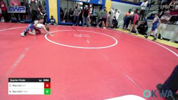 64-67 lbs Quarterfinal - Clayton Merrell, Mannford Pirate Youth Wrestling vs Kyson Barnett, Twin Hills