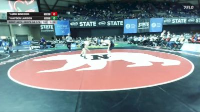 Boys 3A 175 lbs 1st Place Match - Luke Sincock, Mercer Island vs Hayden Larson, Hermiston