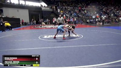 90 lbs Champ. Round 2 - Michael Benge, Ottawa Wolfpack WC vs Ryan Rowan, Sycamore WC