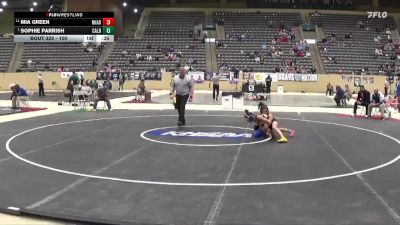 100 lbs 5th Place Match - Sophie Parrish, Caldwell County vs Mia Green, North Hardin